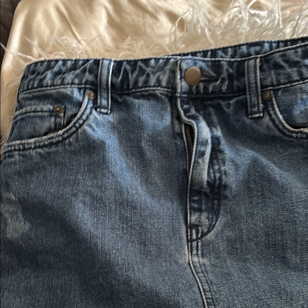 Free People Blue Denim Mini Skirt - Picture 4 of 4